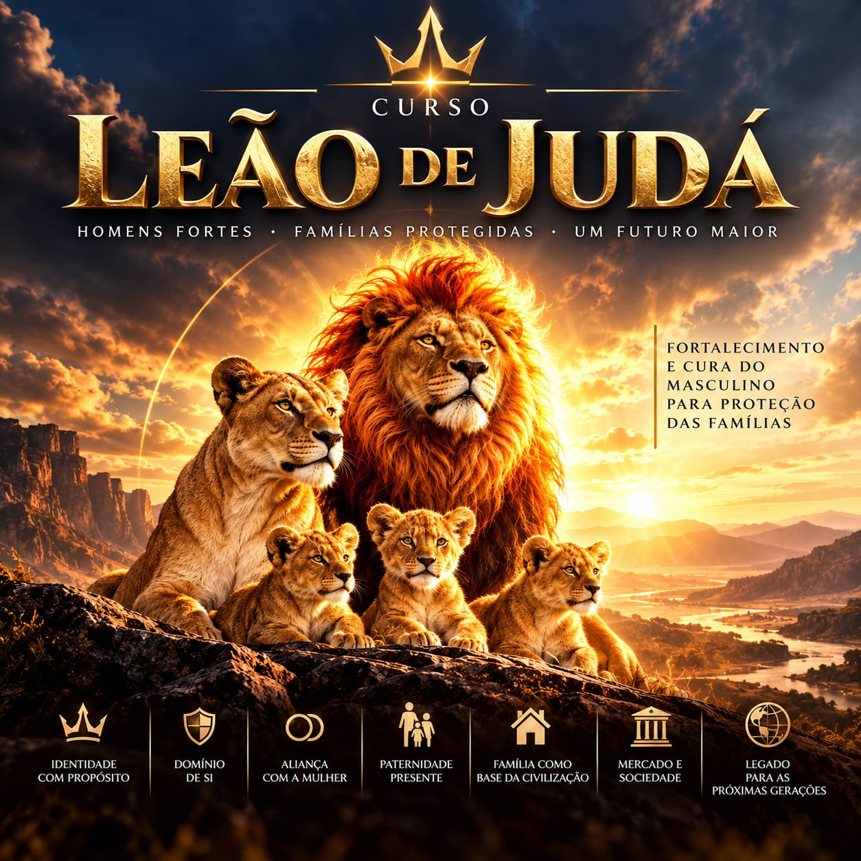 Família de leões